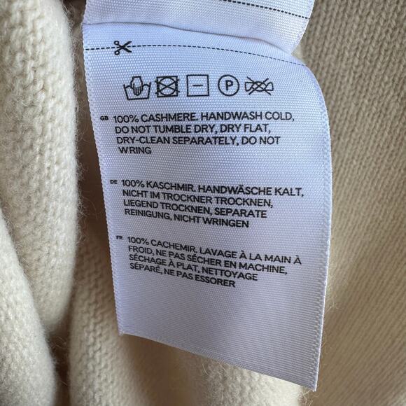 Soft Goat Chunky T-Shirt Cashmere Sweater in Feather White NWT - Picture 6 of 11